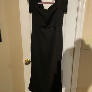 NWT Rachel black midi off the shoulder dress